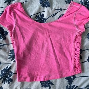 Garage pink crop top